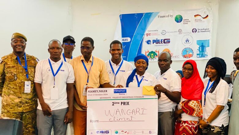 Le RJFL Niger remporte le deuxième prix du Climathon Niamey 2024 pour son projet innovant en faveur du climat.